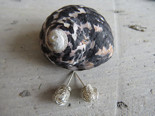 SilverWrappedRoseEarringsC&amp;S